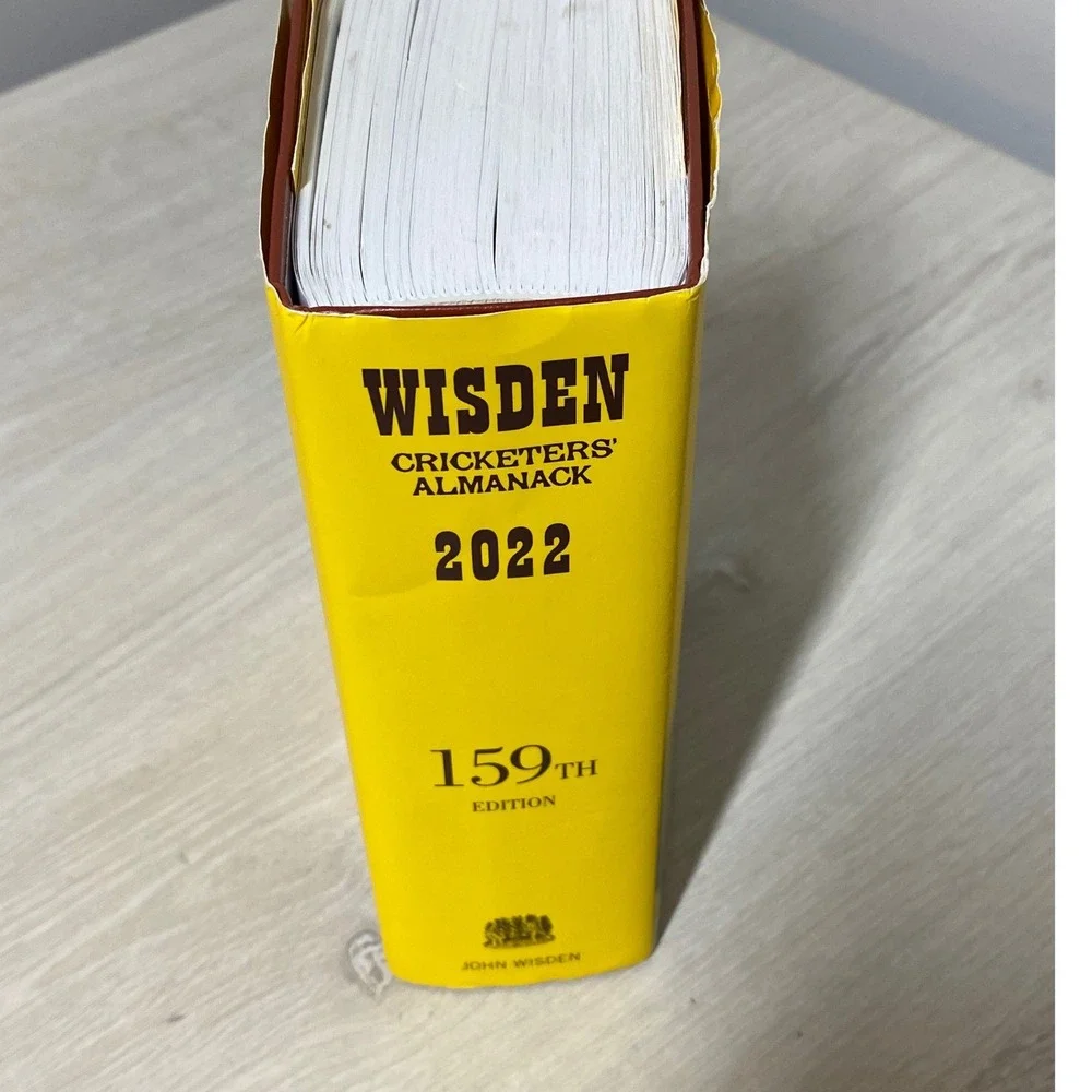 Wisden Cricketers Almanack 2022 159th Edition Hardback Lawrence Booth Cricket